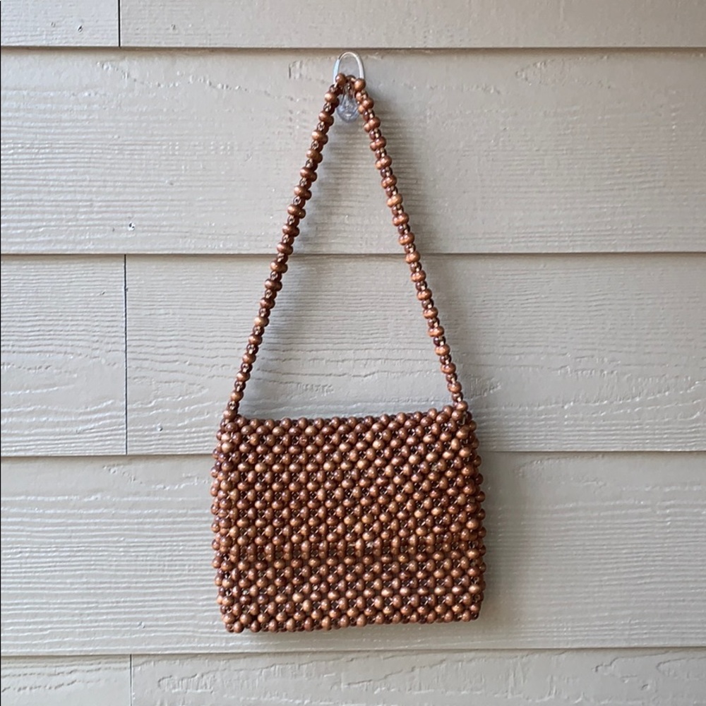 Vintage Brown Beaded Purse